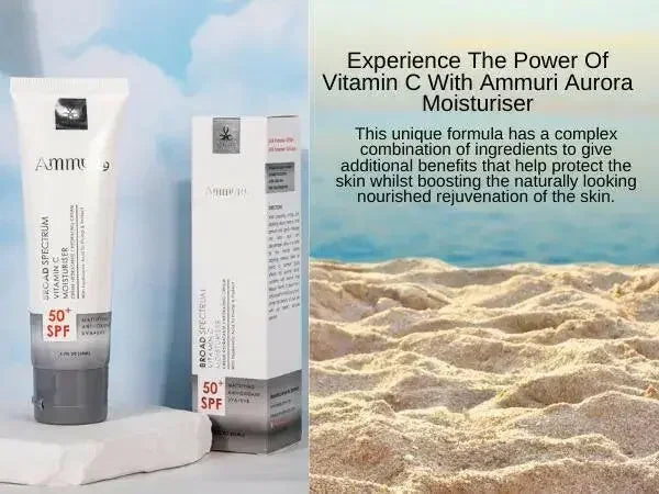 Crema de día con vitamina C Ammuri SPF 50 para una piel radiante