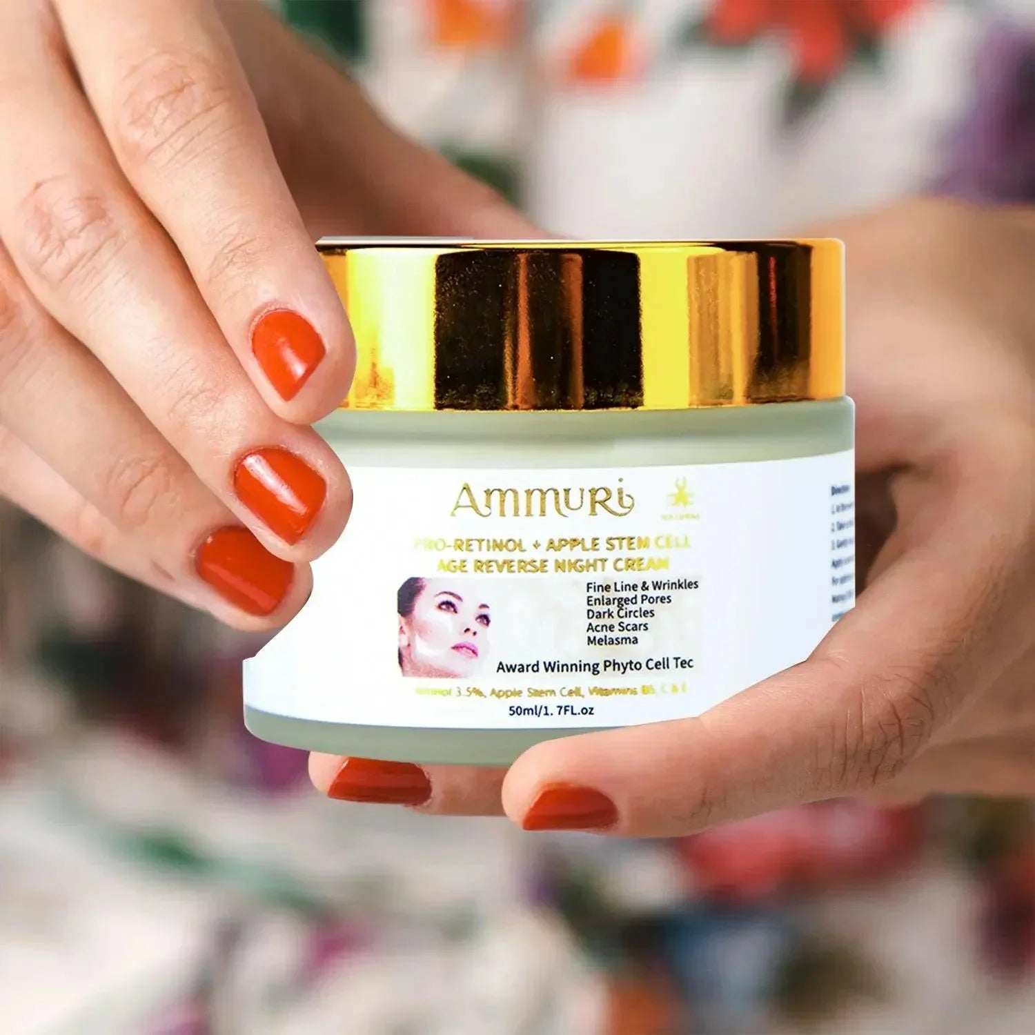 Crema antiedad con retinol y células madre de manzana Ammuri